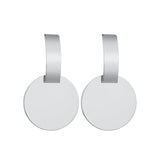 Geometric exaggerated metal wafer earrings – Meaningful Gifts — 6