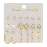 Diamond Opal Wrench Flower Pearl Stud Earrings – Stylish Gifts — 1