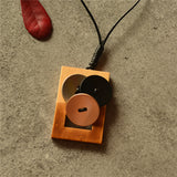Geometric round square long necklace – Jewelry Gift Ideas — 7