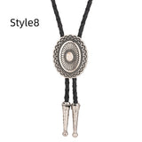 Celtic Pattern Turquoise Agate Bolo Tie – Thoughtful Gifts — 12