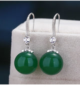 S925 Silver Agate Earrings Long Female Wax Earrings – Gifts for Her — 1