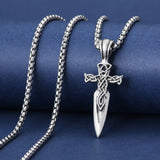 Carved Viking Celtic Knot Sword Pendant Men's – Jewelry Gift Ideas — 5