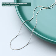 Female Titanium Steel Plated 18K Clavicle Chain – Jewelry Gift Ideas — 14
