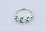 Beautiful Epoxy Olive Branch Leaf Ring – Meaningful Gifts — 5