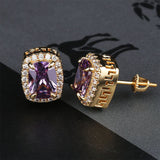 Colored large zircon personality earrings – Everyday Gifts — 7