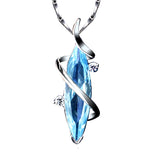 Sterling Silver Blue Crystal Necklace Chain – Jewelry Gift Ideas — 1