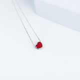 Discolored small red heart necklace – Jewelry Gift Ideas — 6