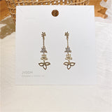 Silver Needle Zircon Wild Tassel Flower Earrings – Everyday Gifts — 4