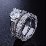 Fashionable Ladies Engagement Ring Set With Zircon – Gifts for Couples — 4
