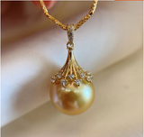 Nanyang Golden Pearl Pendant – Jewelry Gift Ideas — 3