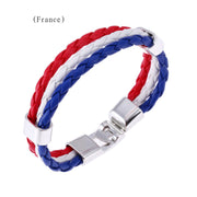 Flag Color Leather Bracelet PU Leather Bracelet – Jewelry Gift Ideas — 10