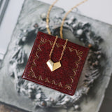 Folded Love Geometric Faceted Heart Necklace – Jewelry Gift Ideas — 6