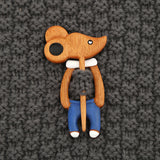 Wooden Animal Brooch Cute Gift Knitted Sweater – Jewelry Gift Ideas — 8