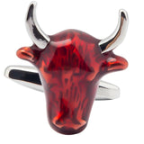 Fun Red Bull Head Shaped Shirt Cufflinks – Unique Gift Ideas — 4