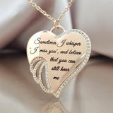 Angel Wings with Diamond Letters Love Necklace – Jewelry Gift Ideas — 5