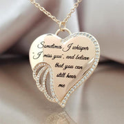Angel Wings with Diamond Letters Love Necklace – Jewelry Gift Ideas — 5