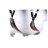 Natural Icy Obsidian Wolf Tooth Pendant Men's – Jewelry Gift Ideas — 4