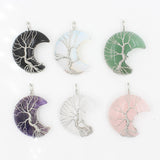 Natural Crystal Moon Pendant – Jewelry Gift Ideas — 1