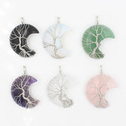 Natural Crystal Moon Pendant – Jewelry Gift Ideas — 1