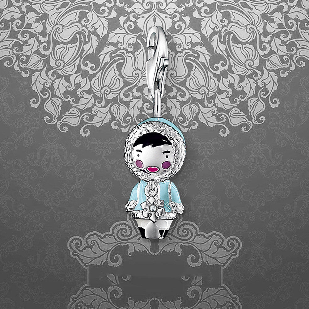Eskimo Doll Charming Pendant 925 Sterling Silver – Jewelry Gift Ideas — 1