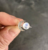 Fashion Women's Silver Plated Moonstone Ring – Stylish Gifts — 1