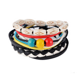 Leather Bracelet Men Multilayer Bead Bracelet – Jewelry Gift Ideas — 8