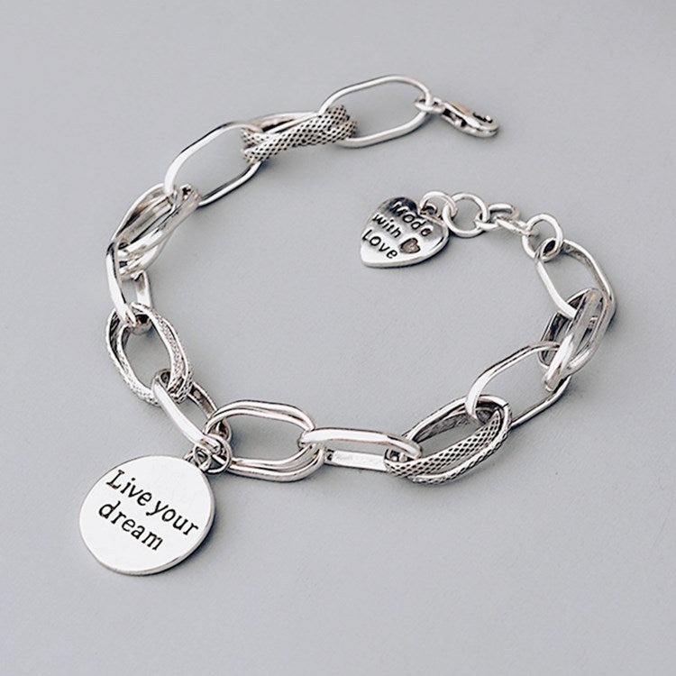 Adjustable Bracelet Female Letters Love Heart – Jewelry Gift Ideas — 1