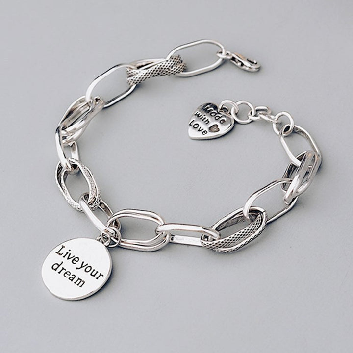 Adjustable Bracelet Female Letters Love Heart – Jewelry Gift Ideas — 1