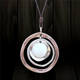 Concentric circle with sweater chain female – Gifts for Her — 7