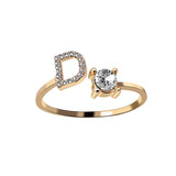 Design Adjustable 26 Initial Letter Ring Fashion – Stylish Gifts — 11