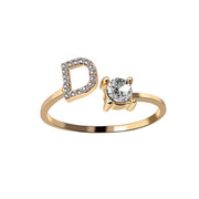 Design Adjustable 26 Initial Letter Ring Fashion – Stylish Gifts — 11