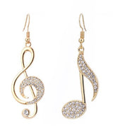 Elegant temperament with diamond notes Earrings – Small Gift Ideas — 1