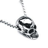 Male titanium steel skull necklace – Jewelry Gift Ideas — 1