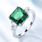 Fashion Sterling Silver Nano Emerald Pendant Ring – Stylish Gifts — 3
