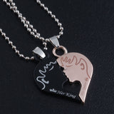 Love couple puzzle necklace sweater chain – Gifts for Couples — 5