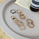 Vintage Hollow Black Joint Ring Set – Stylish Gifts — 3