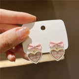 Temperament Niche Peach Heart Earrings Japanese – Stylish Gifts — 6