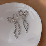Women's Bow Long Glitter Diamond Tassel Earrings – Gifts for Her — 6