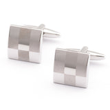 French Checkered Laser Check Cufflinks For Men – Gifts for Him — 2