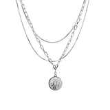 Human Head Coin Necklace Niche Design Sense – Jewelry Gift Ideas — 2