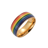 Fashion Rainbow Pride Ring Women Men Gay Lesbian LGBT – Stylish Gifts — 5