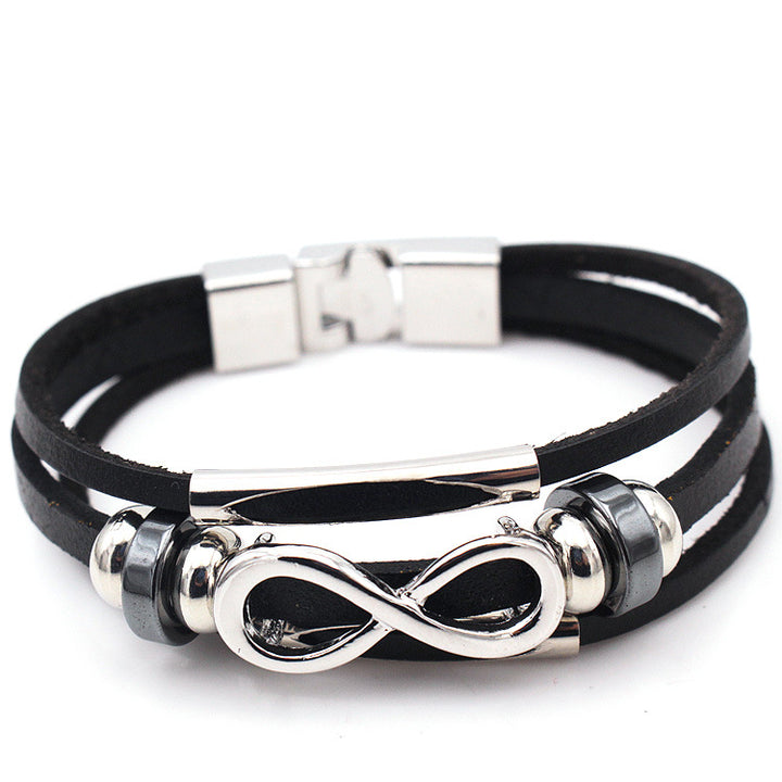 Leather Leather Bracelet Bracelet For men Figure – Jewelry Gift Ideas — 1