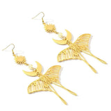 Fashion Exaggerated Moon Butterfly Metal Earrings – Stylish Gifts — 8