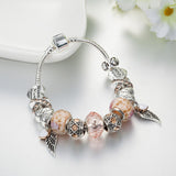 Fashion Orange Wing Pendant Beaded Bracelet – Jewelry Gift Ideas — 4