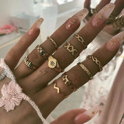 Simple Multi-Piece Geometric Star Diamond Ring – Gift Ideas — 5