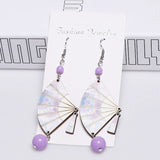 Hefeng Series Personalized Wood Fan Earrings – Birthday Gifts — 1