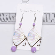 Hefeng Series Personalized Wood Fan Earrings – Birthday Gifts — 1