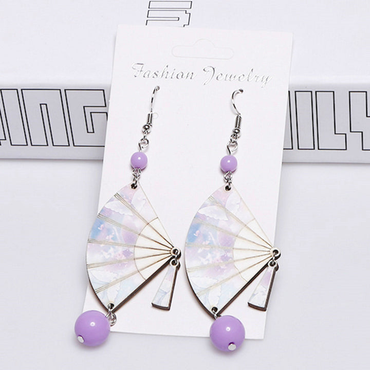 Hefeng Series Personalized Wood Fan Earrings – Birthday Gifts — 1