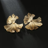 Retro Fashion Creative Big Metal Flower Ginkgo Leaf – Stylish Gifts — 3