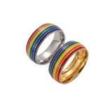 Fashion Rainbow Pride Ring Women Men Gay Lesbian LGBT – Stylish Gifts — 2